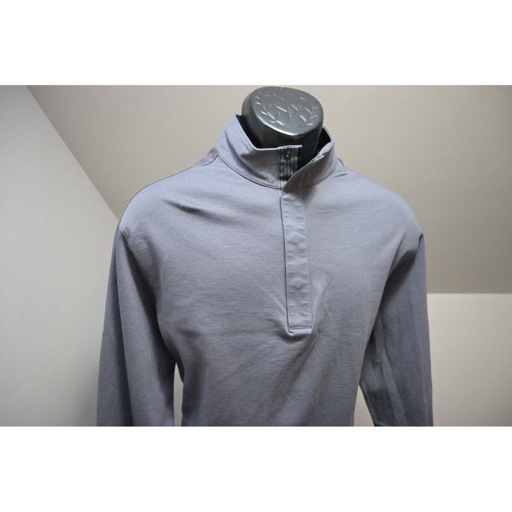 Nike Tiger Woods Golf Pullover Sweater Mens Large Gray Snap Nek Excellent